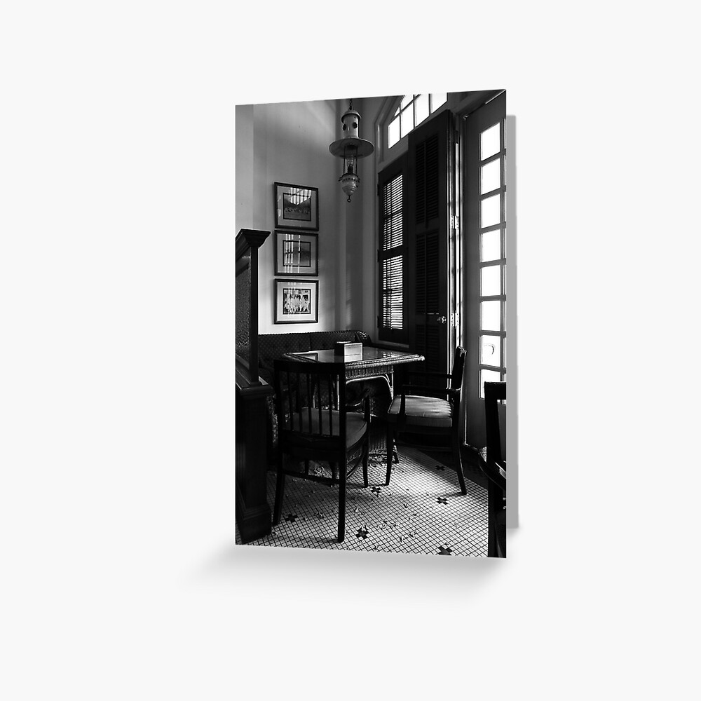 "SIngapore Raffles Long Bar" Greeting Card by marbol Redbubble