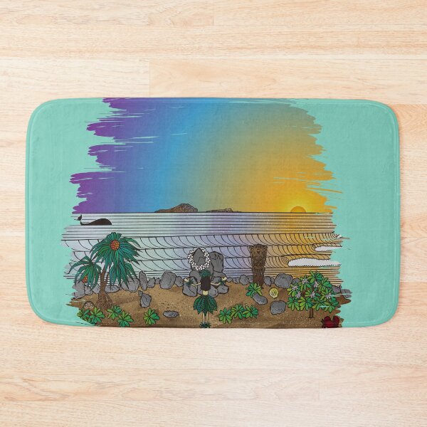 Item preview, Hawaiian Hula Dancer prays at Makapuu Heiau designed and sold by hilodiego.