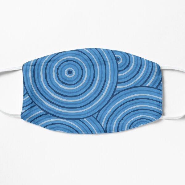 Ocean Australian Aboriginal Line Circle Painting Flat Mask