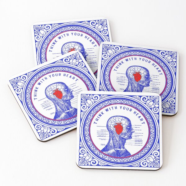 Item preview, Think with your heart blue version designed and sold by Henri Banks.