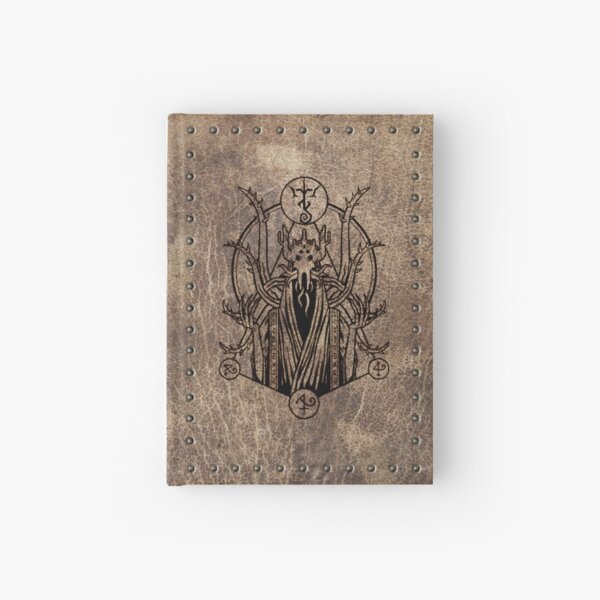 The King in Yellow - Yellow Sign - Old leather design Hardcover Journal