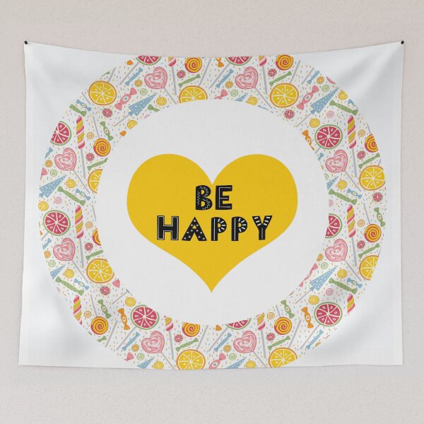 Item preview, Be Happy Heart with Candy Circle designed and sold by jesscargill.