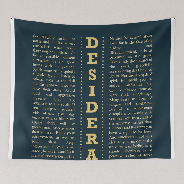 Item preview, Desiderata, Max Ehrmann - Typography Print 26 - Literary Poster designed and sold by Studio Grafiikka.