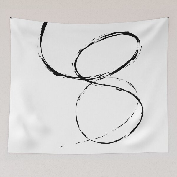 Item preview, White Abstract line art 9 designed and sold by MinimalStudio.