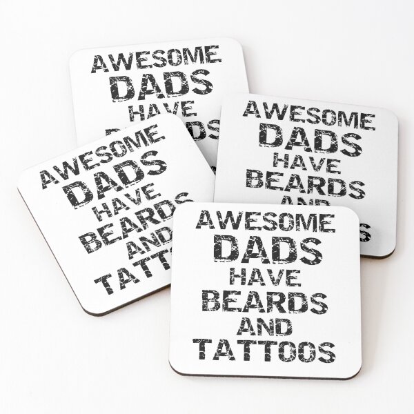 Item preview, Awesome Dads Have Beards and Tattoos Father's Day Gift designed and sold by TNDesignStudio.