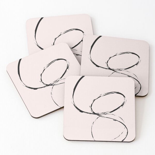 Item preview, Pink Abstract line art 9 designed and sold by MinimalStudio.