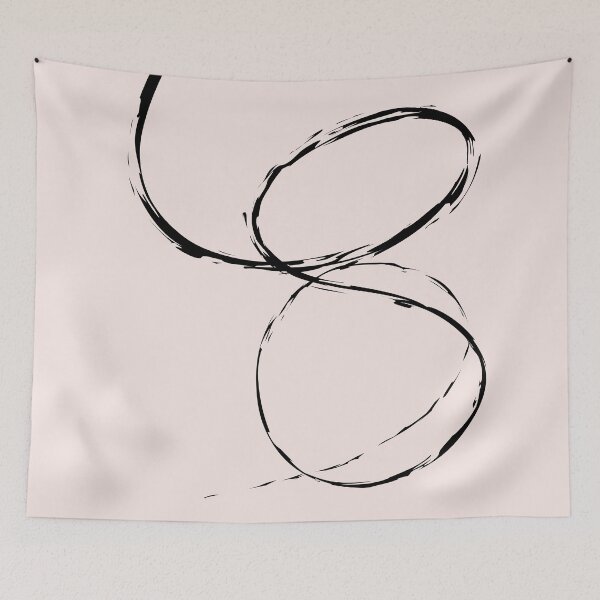 Item preview, Pink Abstract line art 9 designed and sold by MinimalStudio.