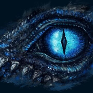 Blue Ice Dragon Glass Eyes 