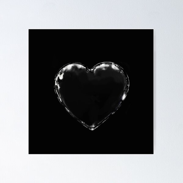 Item preview, black metal heart (black on black) designed and sold by TrezeTreze.