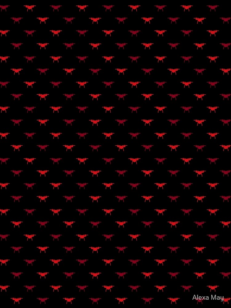 Aperçu 5 sur 5. Robe trapèze avec l'œuvre Drones Rouges créée et vendue par MayDrones.