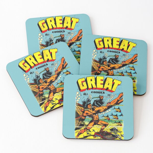 Item preview, Amazing Underwater Fight Retro Adventure Comic Book Cover designed and sold by Art2Me.