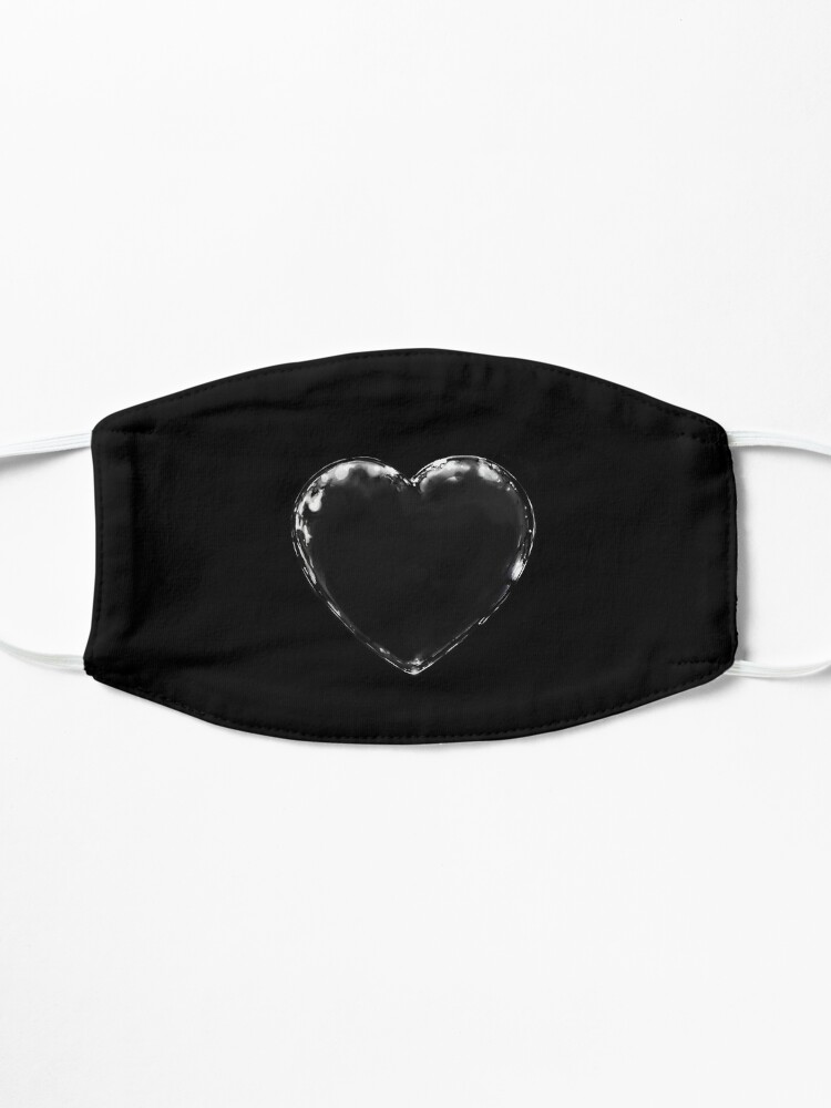 Alternate view of black metal heart ver 2 Mask