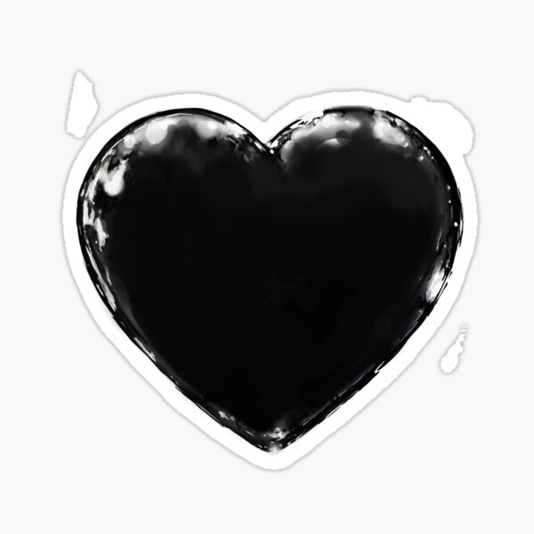 black metal heart ver 2 Sticker