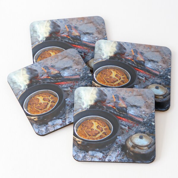 Item preview, Damper and kettle on the camp fire, Australia designed and sold by FranWest.