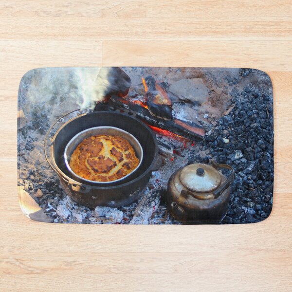 Item preview, Damper and kettle on the camp fire, Australia designed and sold by FranWest.