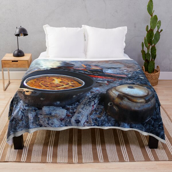 Item preview, Damper and kettle on the camp fire, Australia designed and sold by FranWest.
