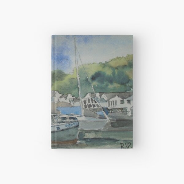 Vista previa del artículo con la obra «Barcos en el puerto de Fishguard», diseñado y vendido por Robert Petcher Art.