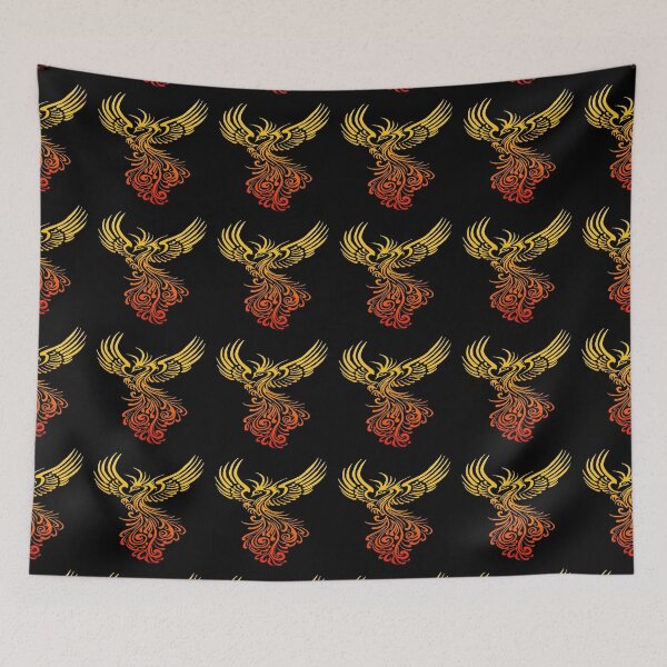 Item preview, Repeat Pattern Rising From The Ashes Phoenix Flame Ombre designed and sold by taiche.