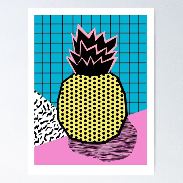 Cruncher - memphis throwback ice cream cone desert 1980s 80s style retro  geometric neon pop art Leggings