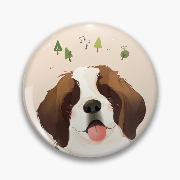 Item preview, St. Bernard Pet Dog Illustration Portrait designed and sold by twigsandpaper.