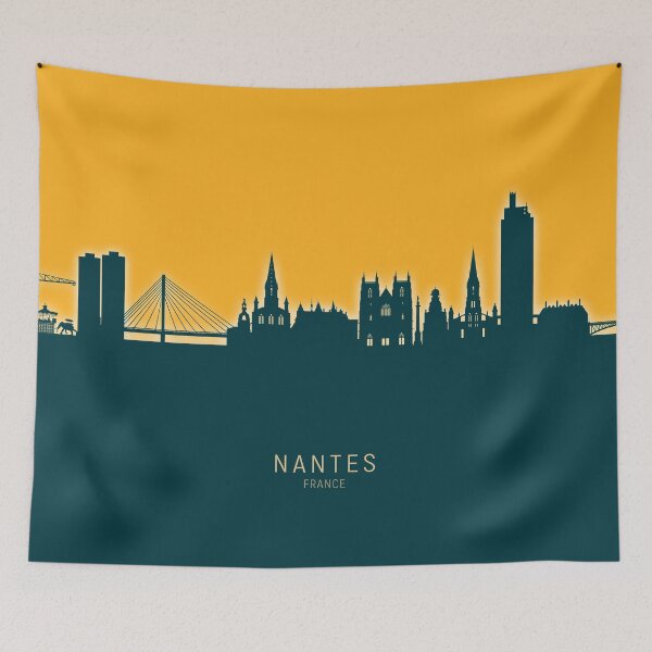 Item preview, Nantes France Skyline designed and sold by ArtPrints.