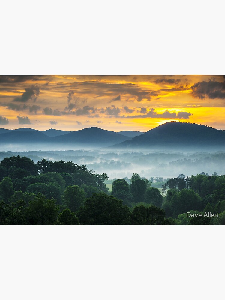 "Asheville NC Blue Ridge Mountains Sunset to Asheville
