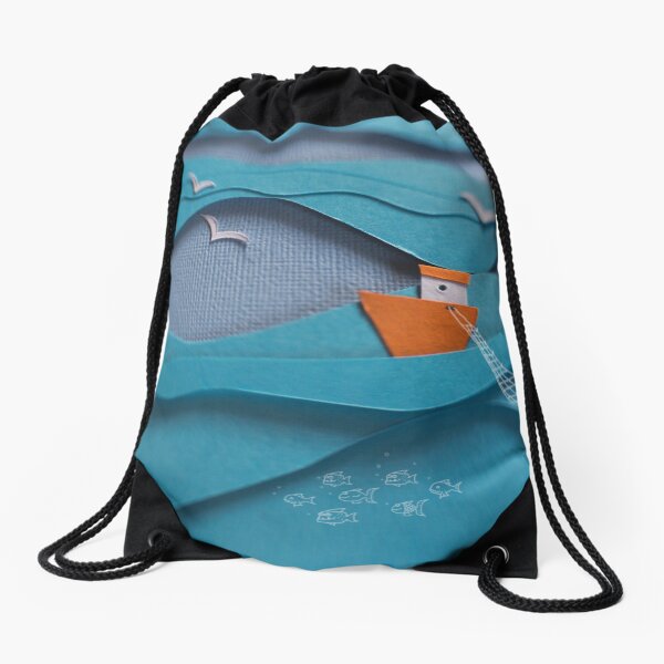 The deep blue sea... Drawstring Bag