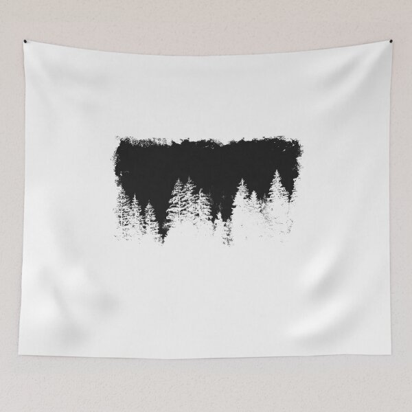 Item preview, Trees in the spruce forest - Black designed and sold by saechla.