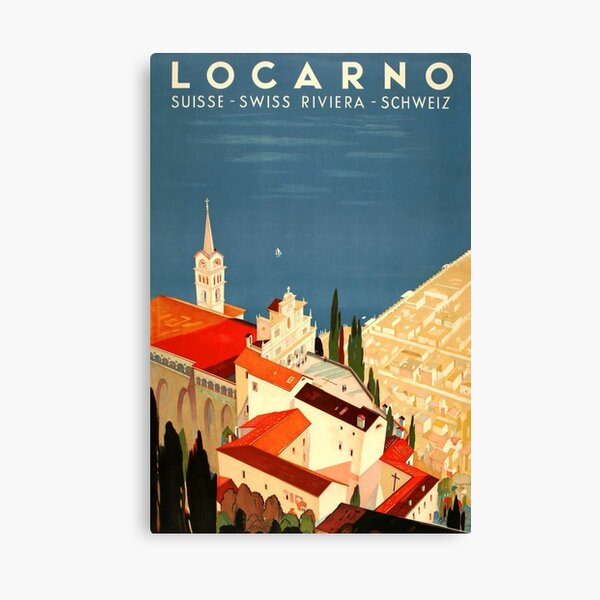 Item preview, Locarno vintage travel poster designed and sold by stickart-marek.