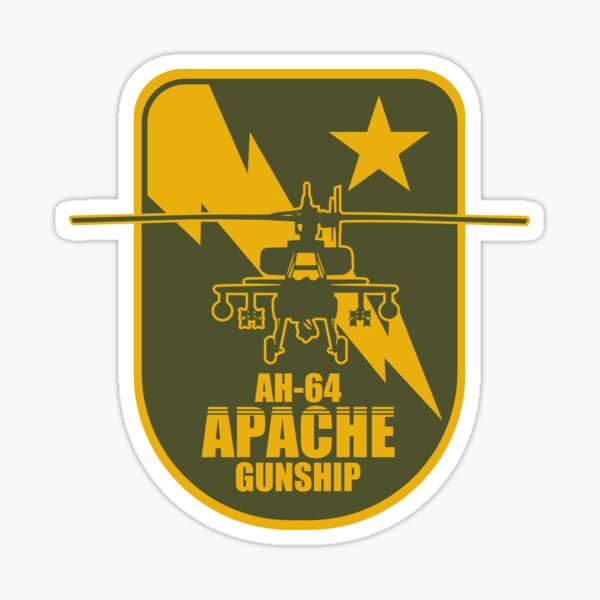 Vista previa del artículo con la obra «Parche Apache AH-64», diseñado y vendido por StrongVlad.