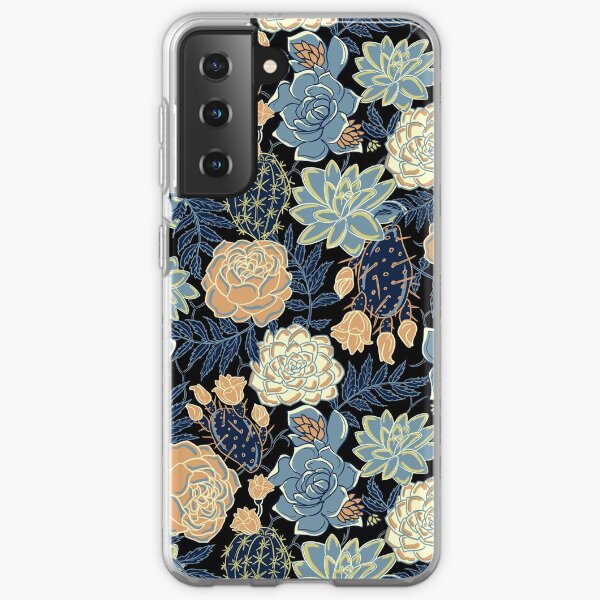 blue succulent Samsung Galaxy Soft Case