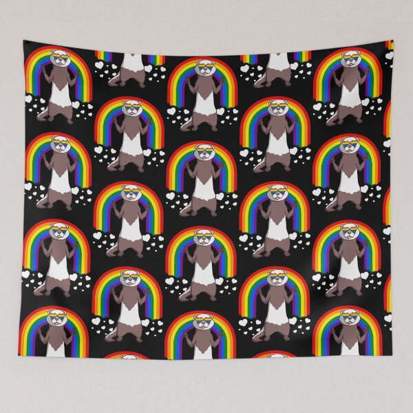 Item preview, Gay Pride Rainbow LGBT Ferret designed and sold by fatamyfan1.