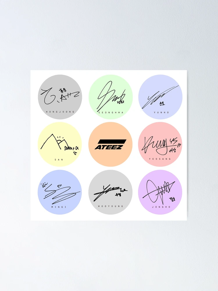 ATEEZ サイン ポストカード fposter,small,wall_texture,
