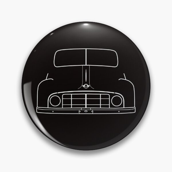Artikelvorschau, Morris Minor MM Oldtimer weißer Umriss entworfen und verkauft von soitwouldseem.