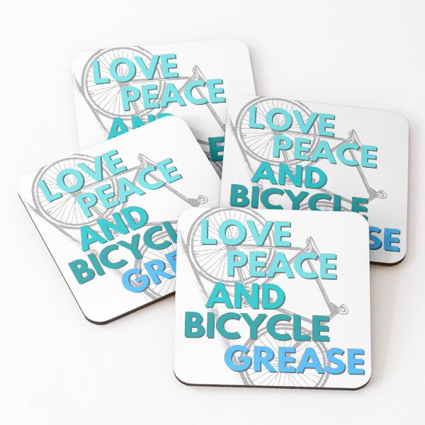 Item preview,  Love Peace And Bicycle Grease Bikes Theme Quote designed and sold by NomYen ..
