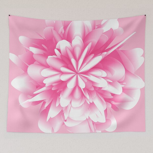 Item preview, FURFUR 01, fantastic flower, pink and white designed and sold by Slanapotam.