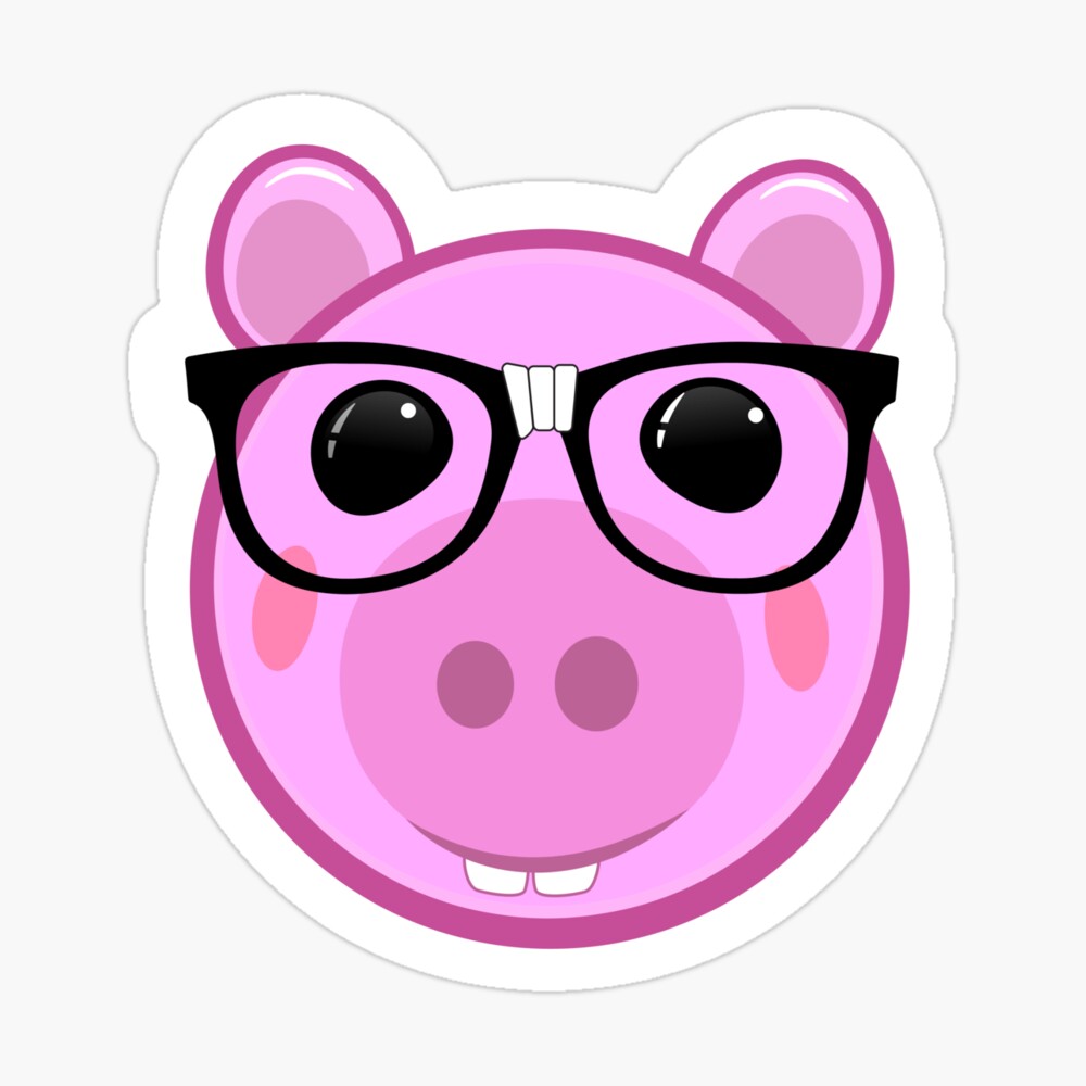 Piggy Nerd Father Pin By Theresthisthing Redbubble - roblox nerd face