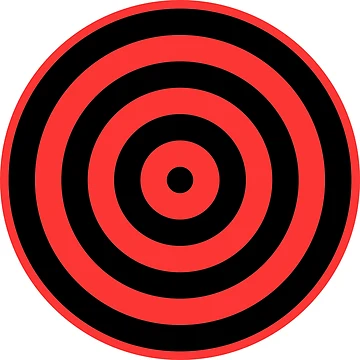 Artwork thumbnail, Geometric Pattern: Rondel: Black Red by Red Wolf