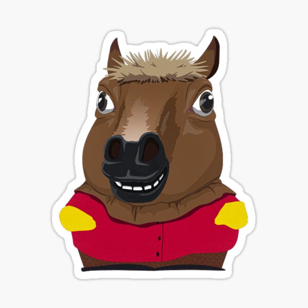 Item preview, Cartman Horsehead sticker designed and sold by gitarus.