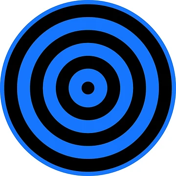Artwork thumbnail, Geometric Pattern: Rondel: Black Blue by Red Wolf