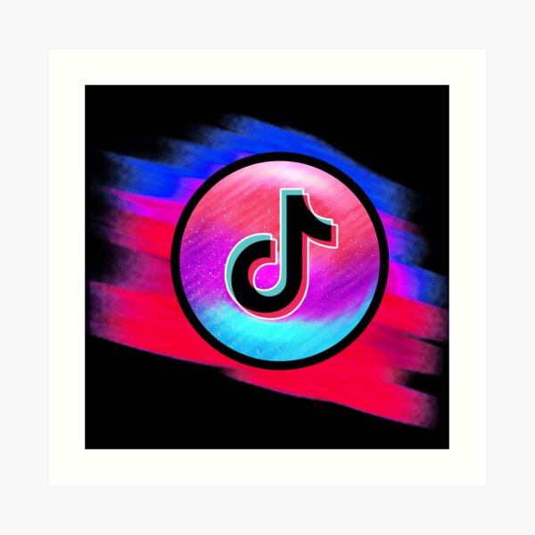 Cool Tones Pastel Tiktok Logo Art Print By Carmalonee Redbubble