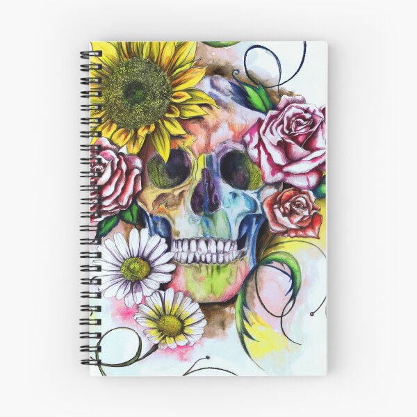 Item preview, Skull with flowers designed and sold by IsabelSalvador.