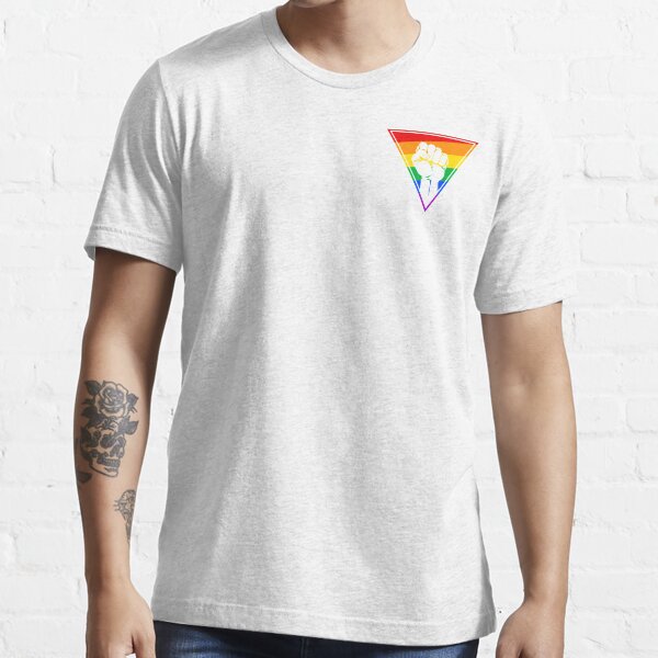 Pink Triangle - Keep on fighting, Rainbow Style Essential T-Shirt