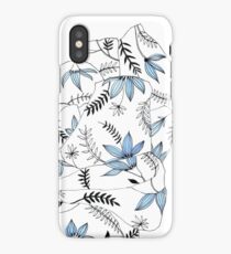 Blue flowers in my bed iPhone Case