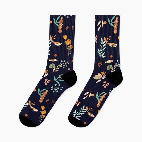 Item preview, Beautiful Vintage Modern Floral Pattern dark blue background designed and sold by GoodyLeo.