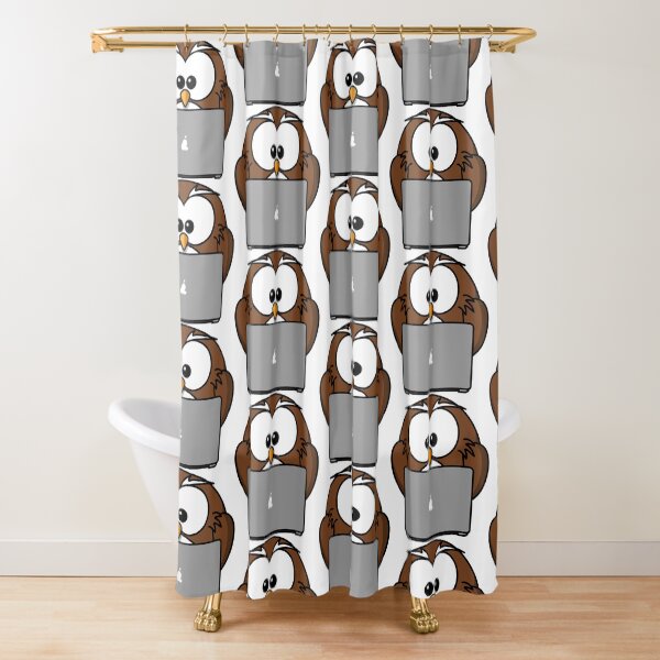 Telecommuting Shower Curtain