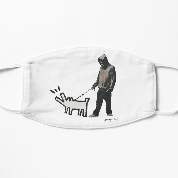 BANKSY Haring Dog Flat Mask