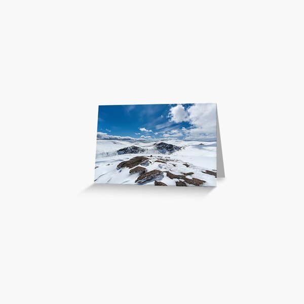 Mheadhoin, Etchachan and Macdui May Snow Greeting Card