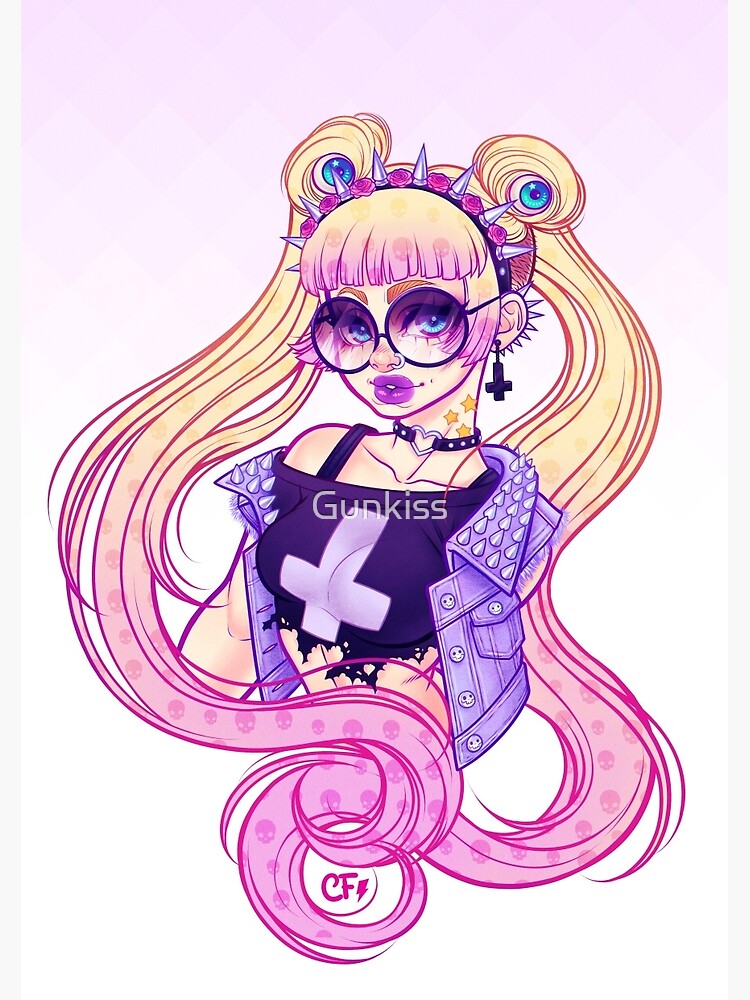 Pastel Goth Usagi Glasses On Spiral Notebook By Gunkiss Redbubble