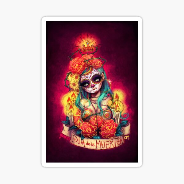 Dia De Los Muertos Stickers Redbubble 6486